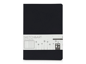 Скетчбук "Sketch & Art" в мягком переплете 147х210 мм, 24 л. белой бумаги 150 г/м2