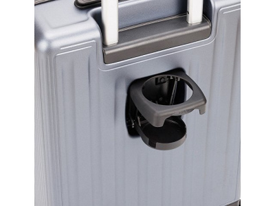 Чемодан TORBER БАЙКАЛ, тёмно-серый металлик, поликарбонат, 37,5 x 20 х 54 см