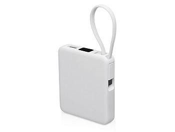 Внешний аккумулятор со встроенным кабелем USB-C «Дэнси», 5000 мАч