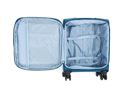 Чемодан TORBER ВИВИ, синий, полиэстер, 39 х 20 х 54 см