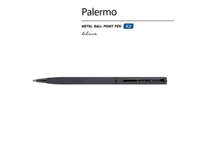 Ручка шариковая автоматическая BrunoVisconti® "PALERMO" цвет корпуса графитовый, soft-touch