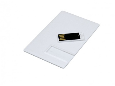 USB-флешка на 64 ГБ в виде пластиковой карты с полностью выдвижным чипом