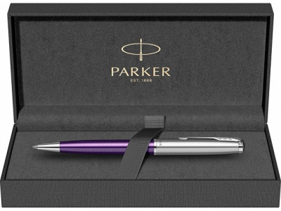 Шариковая ручка Parker Sonnet Essentials Violet SB Steel CT, цвет чернил black, перо: M