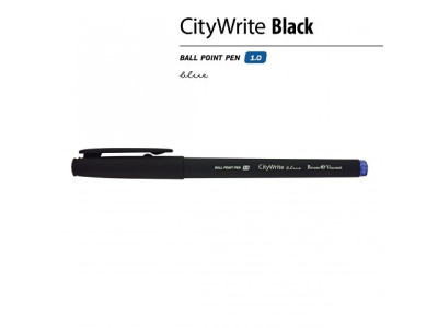 Ручка "CityWrite.BLACK" шариковая, черный пластиковый корпус, 1.0 мм