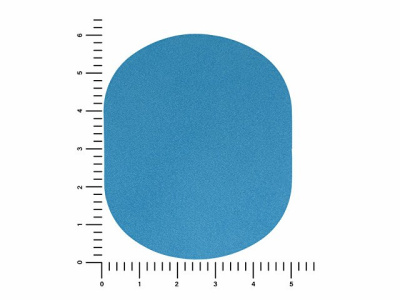 ПАТЧ ОВАЛ nubuk (голубой) 6,0 х 5