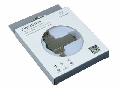 Металлическая флешка для айфона 3 в 1 (i-flash_TYPEC_3_in_1.128.S, I= 128 Гб USB 3.0