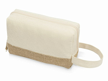 Косметичка "Jute" с ручкой из хлопка и джута