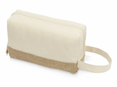 Косметичка "Jute" с ручкой из хлопка и джута