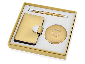 Набор «Чувства»: шариковая ручка, зеркало, визитница