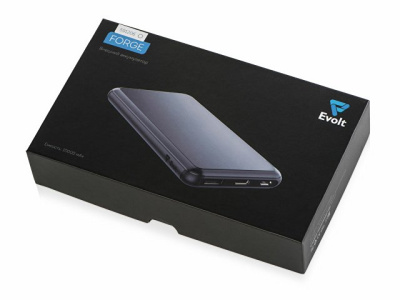 Внешний аккумулятор Forge, Evolt, металл, 10000mah