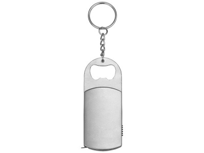 Брелок-открывалка с рулеткой и фонариком "Open"