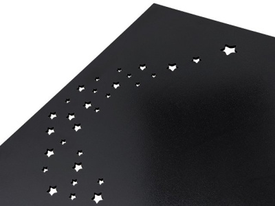 Подарочная коробка из фанеры Constellation 330х220х100 мм, фанера 6 мм, крышка на выдвижных пазах черная ЛХДФ 3 мм