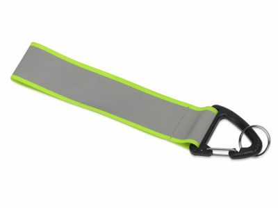 Светоотражающий брелок Рефлектор, серебристый/неоновый зеленый (Р)