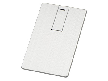Флеш-карта USB 2.0 16 Gb в виде металлической карты "Card Metal"