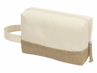 Косметичка "Jute" с ручкой из хлопка и джута
