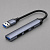 USB-хаб USB-A 3.0 + 2xUSB-A 2.0 + USB-C, серый