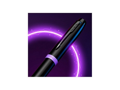Шариковая ручка Parker IM Vibrant Rings Flame Amethyst Purple, стержень: M blue