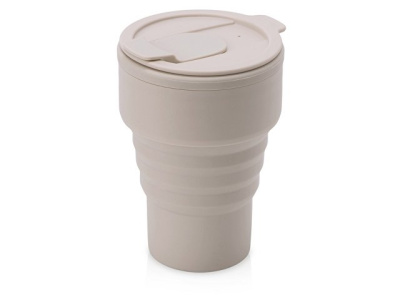 Силиконовый складной стакан "GoCup", бежевый