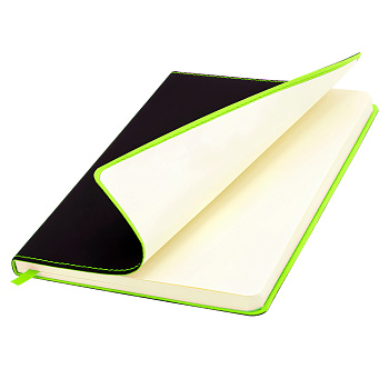 Блокнот A5 Blackjack чёрный с синей окантовкой