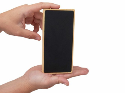 Внешний аккумулятор с подсветкой лого и солнечной панелью «Reedia S1», 10000 mAh, бамбук